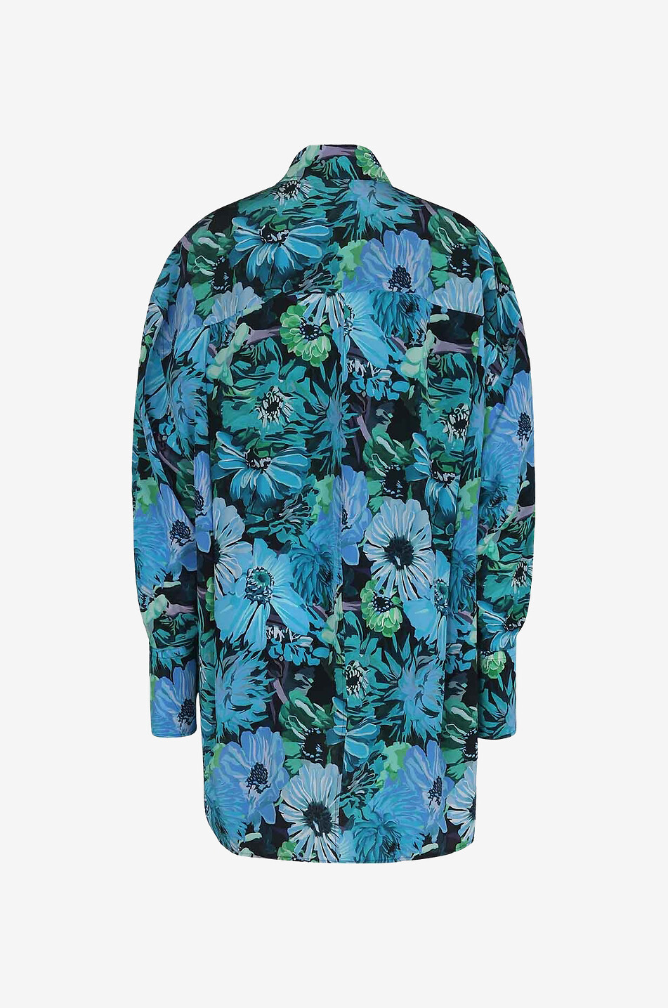 STELLA McCARTNEY Painted Floral printed silk oversize shirt Women MULTI COLOURED 2