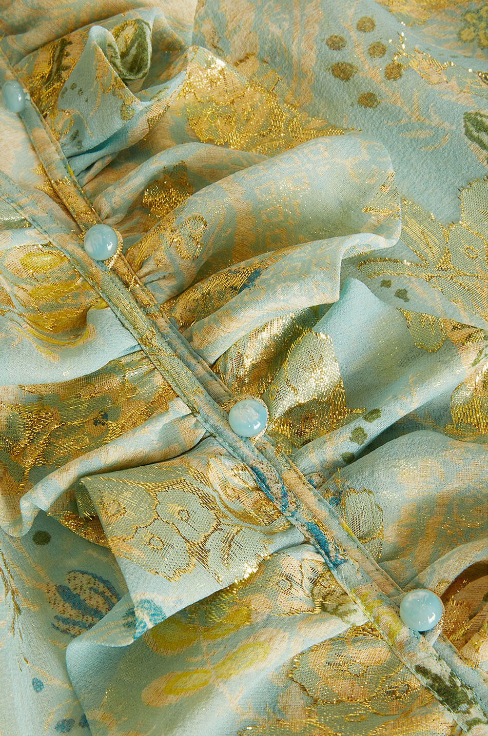 ETRO Hemd aus Fil-Coupé-Seide mit Blütenmotiven Damen HELLGRÜN 3