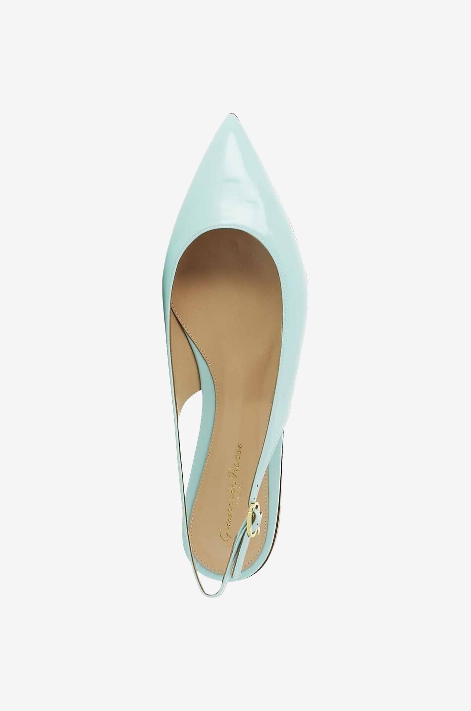 Ballerines en cuir verni à brides arrière Ribbon Sling 05