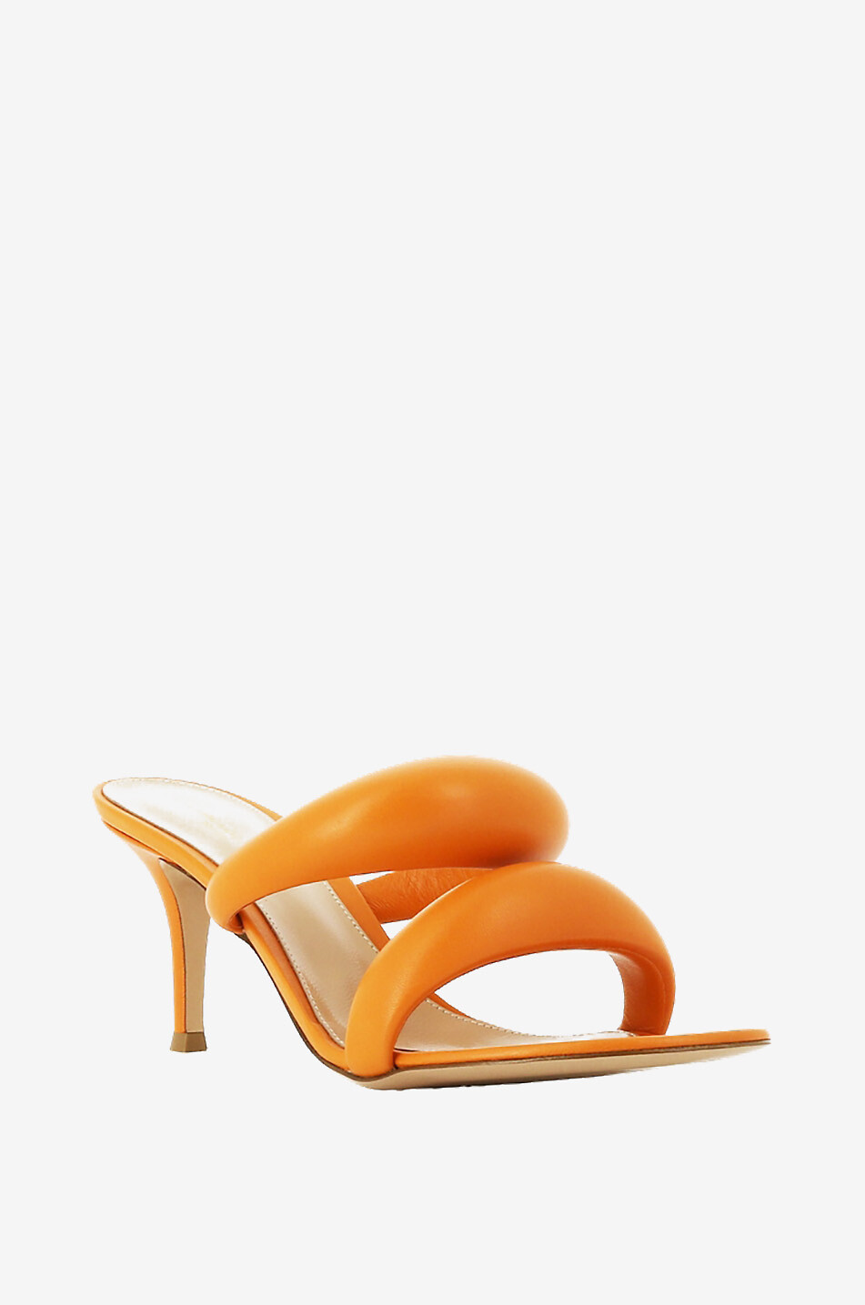 GIANVITO ROSSI Bijoux Slide 70 open nappa leather mules Women ORANGE 1