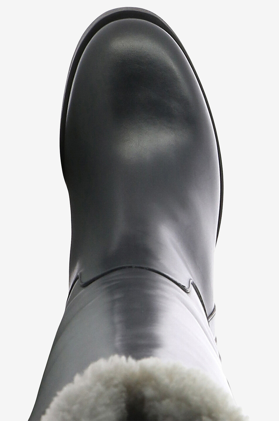 Bottes rembourrées en cuir lisse à talon Tonya 70
