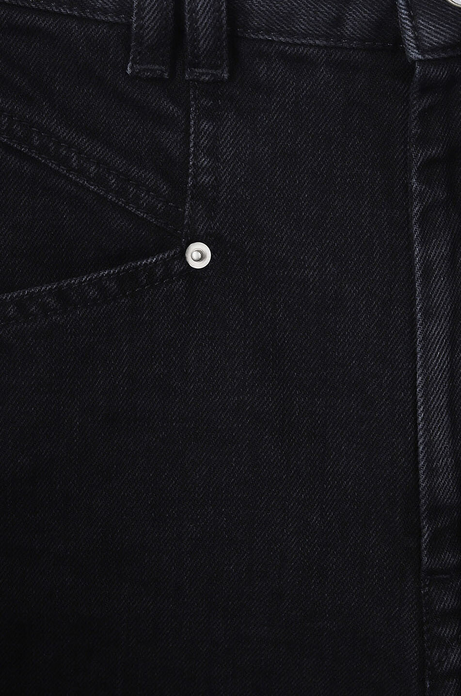 Ausgefranste Jeans mit verkürztem weitem Bein Dilali