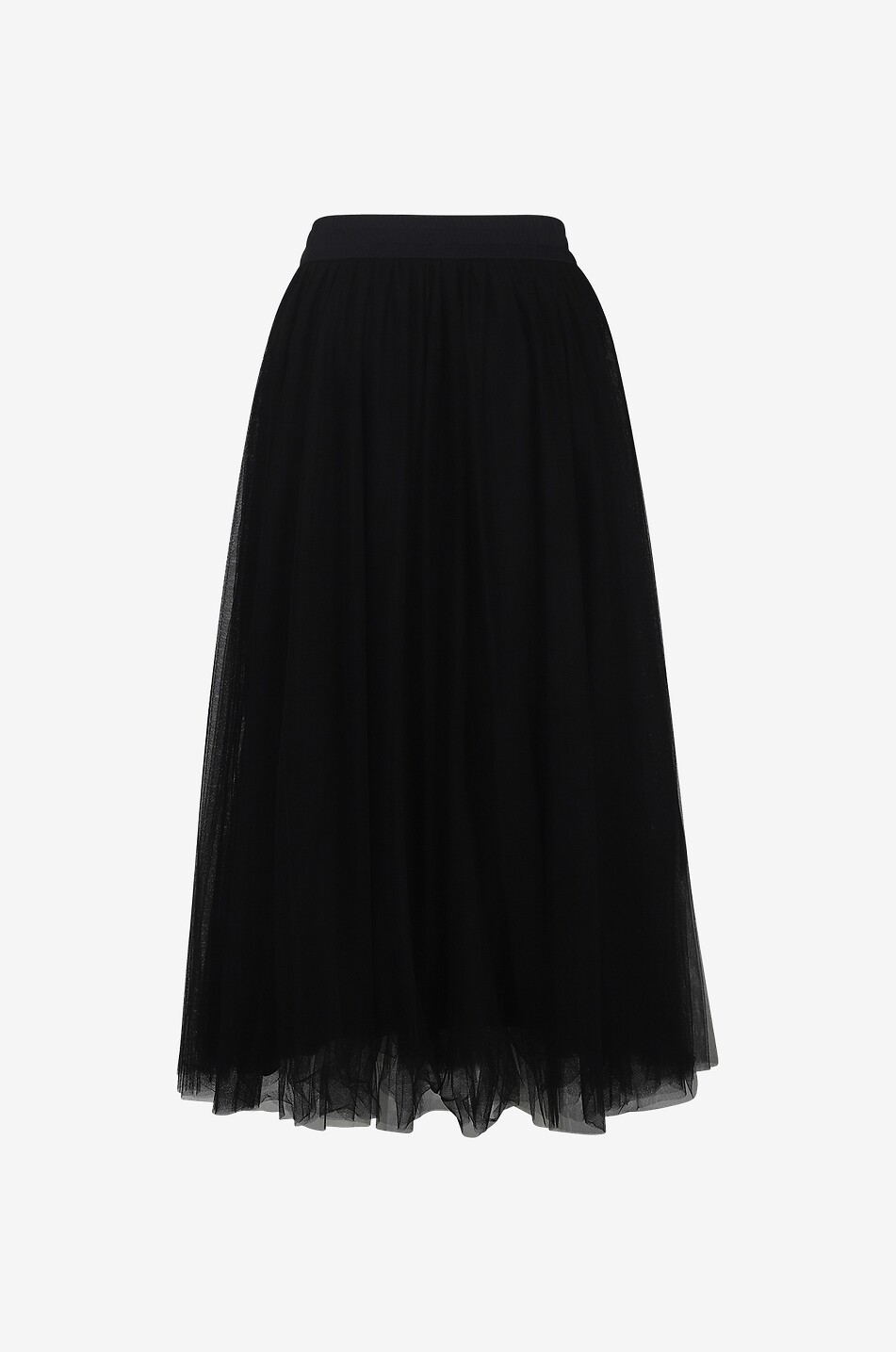 Jupe midi évasée en tulle
