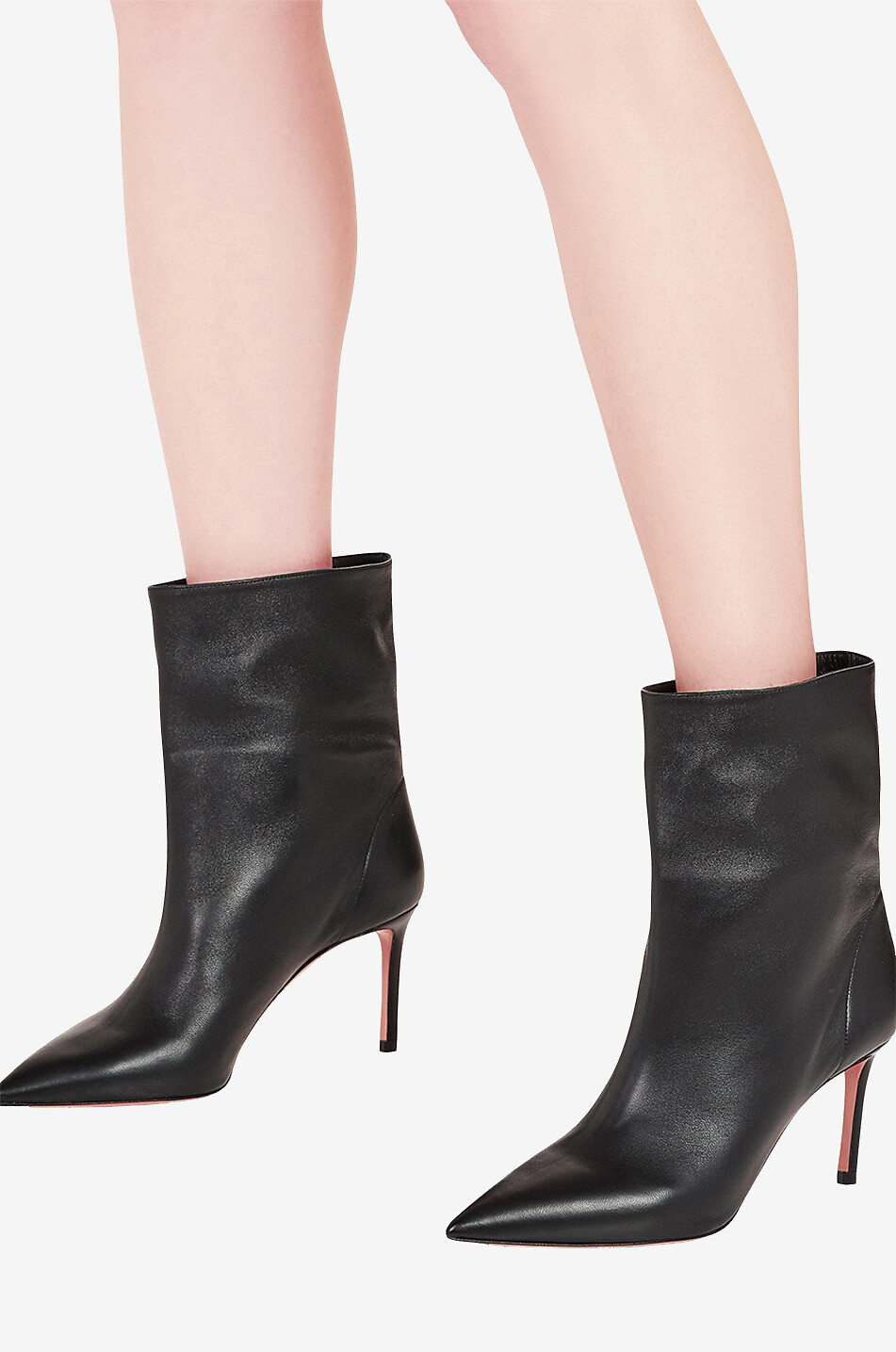 Bottines à talon en cuir nappa Matignon 75