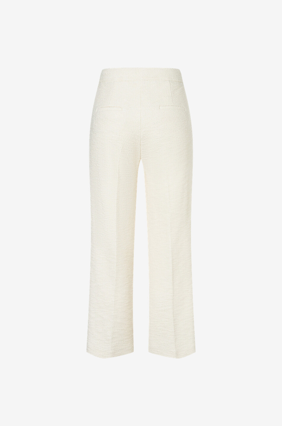 CAMBIO Verkürzte Tweedhose mit hoher Taille und weitem Bein Cameron Damen WEISS 2
