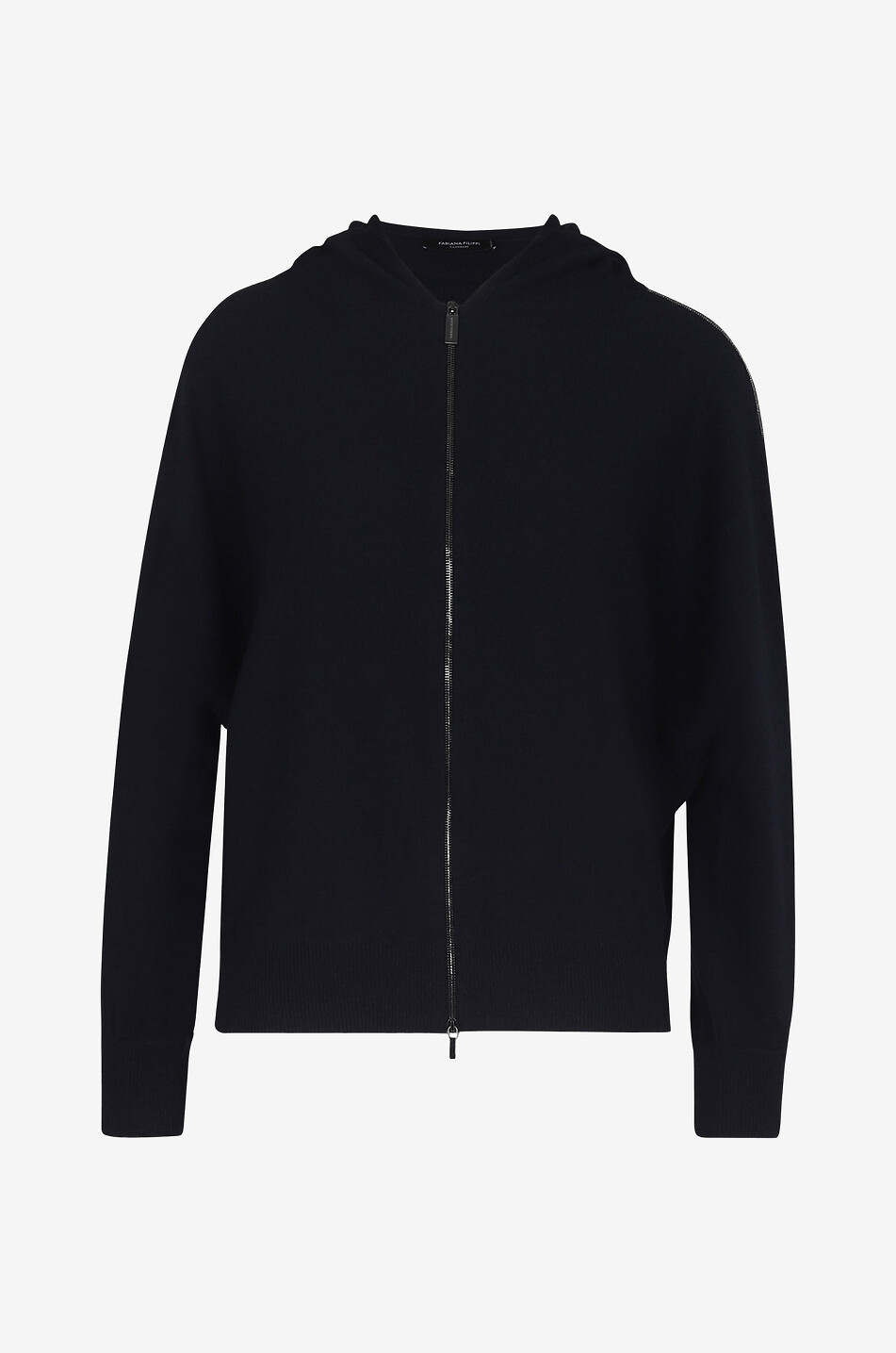 Sweat-shirt à capuche boxy en maille de cachemire