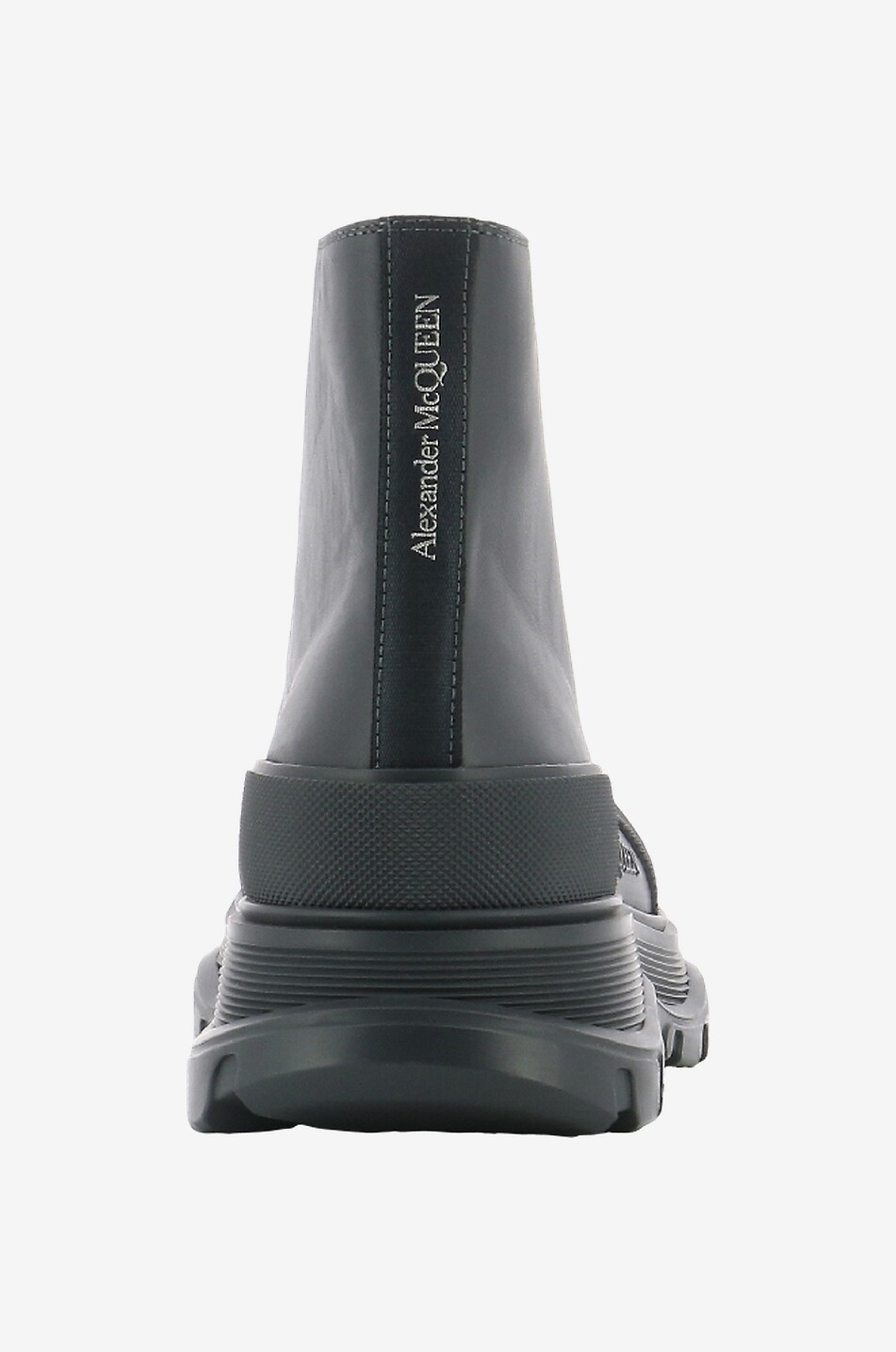 ALEXANDER McQUEEN Bottines à lacets en cuir de veau Tread Slick Homme NOIR 4