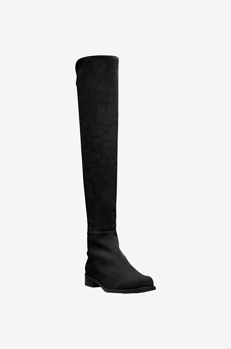 STUART WEITZMAN Bottes plates en cuir et tissu 5050 Femme NOIR 1