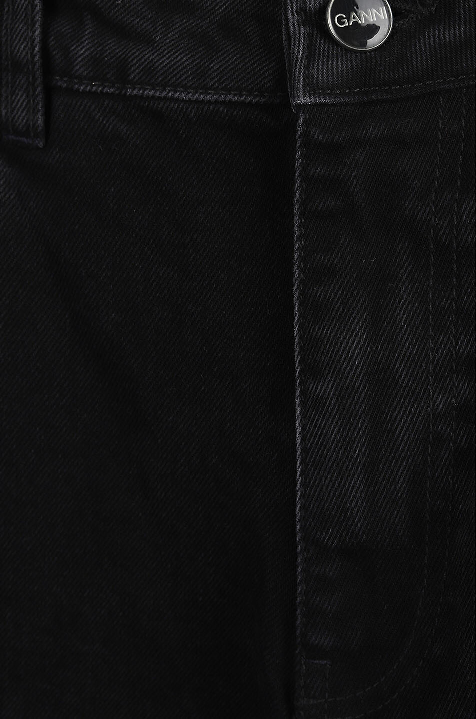 GANNI Stary Washed Black organic cotton tapered-leg jeans Women BLACK 3