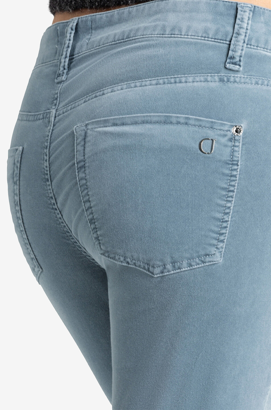 CAMBIO Jean slim en velours Paris Superstretch Femme BLEU CLAIR 4