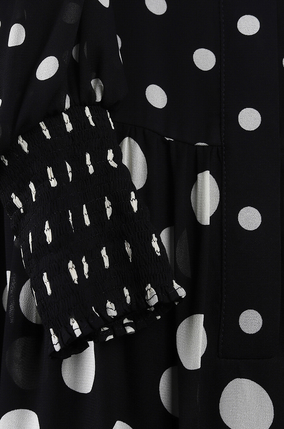 Robe midi en viscose à pois