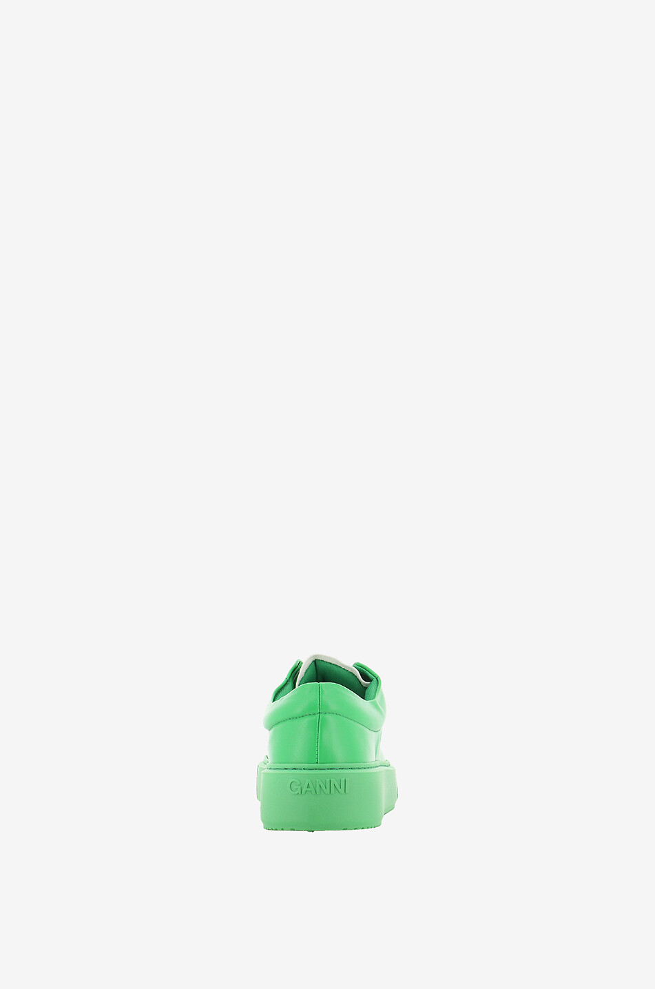 GANNI Vegea faux leather low-top lace-up sneakers Women GREEN 4