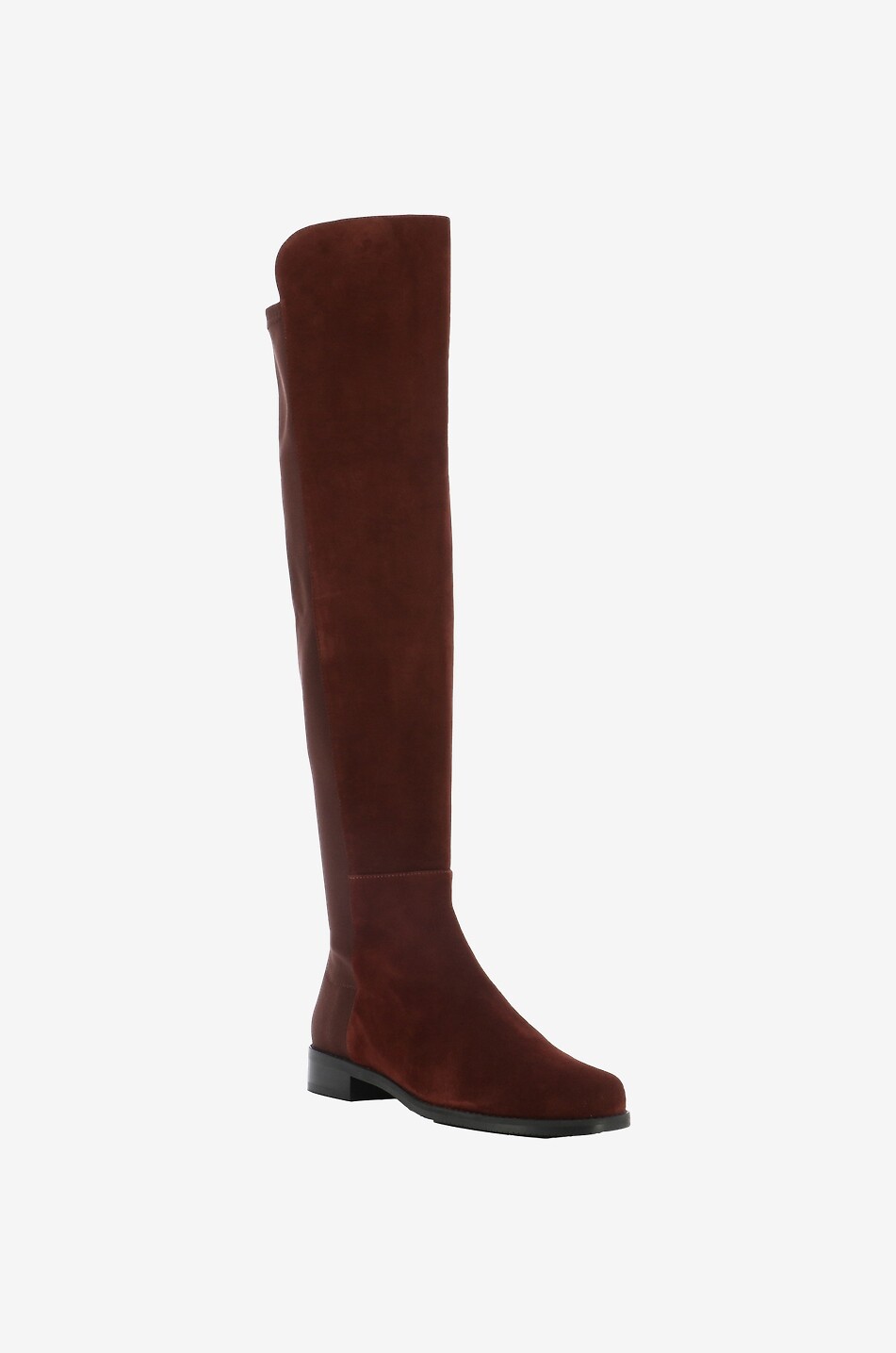 STUART WEITZMAN Bottes plates en cuir et tissu 5050 Femme ROUGE FONCÉ 1