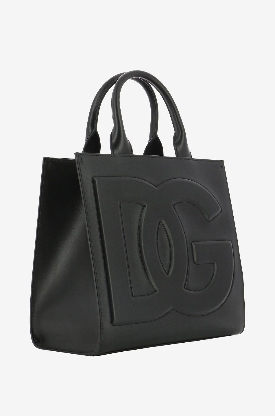 DOLCE & GABBANA Sac cabas en cuir lisse orné d'un logo en 3D DG Daily Mini Femme NOIR 2