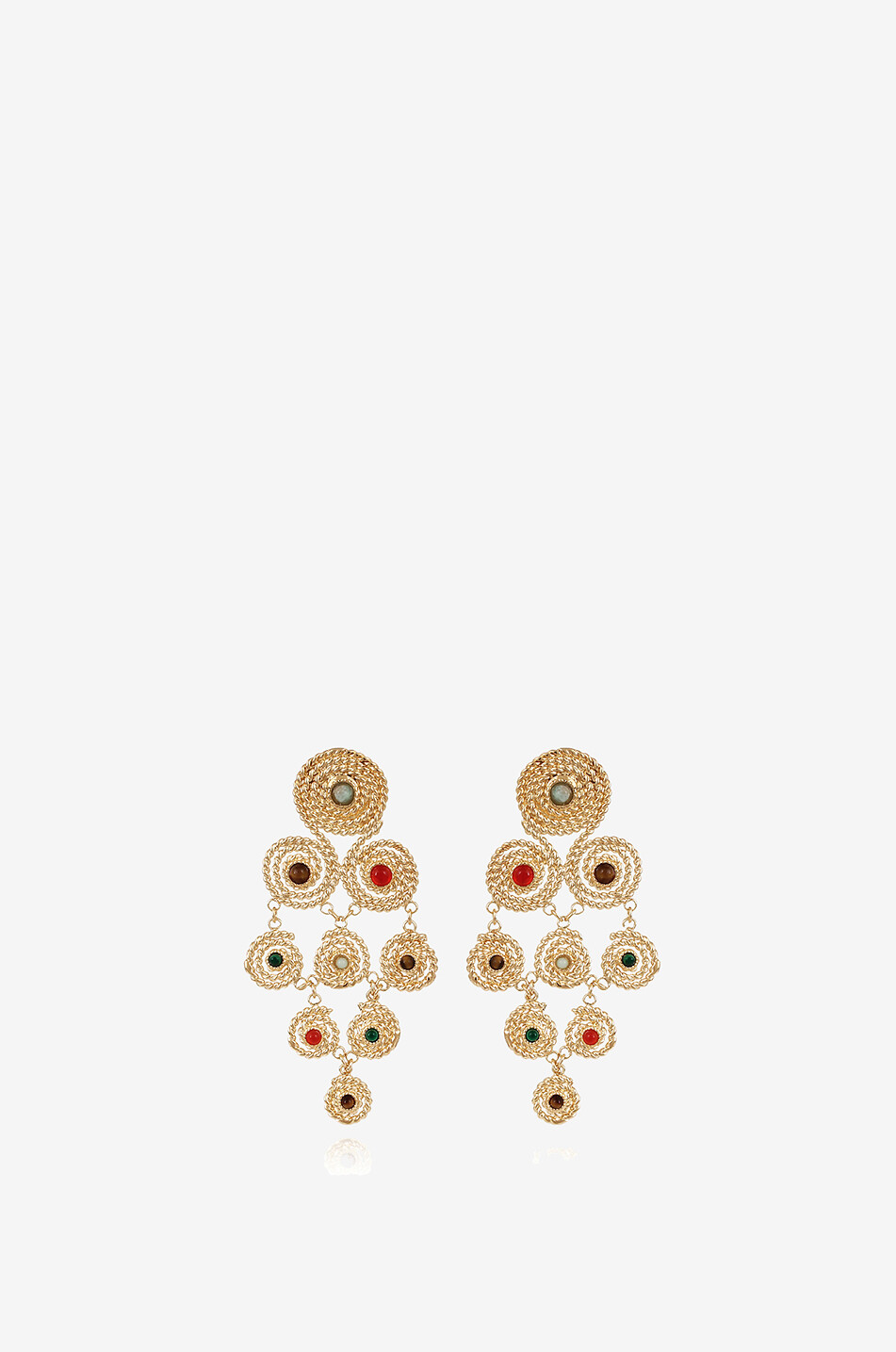 Boucles d'oreilles ornées de cabochons Mistral