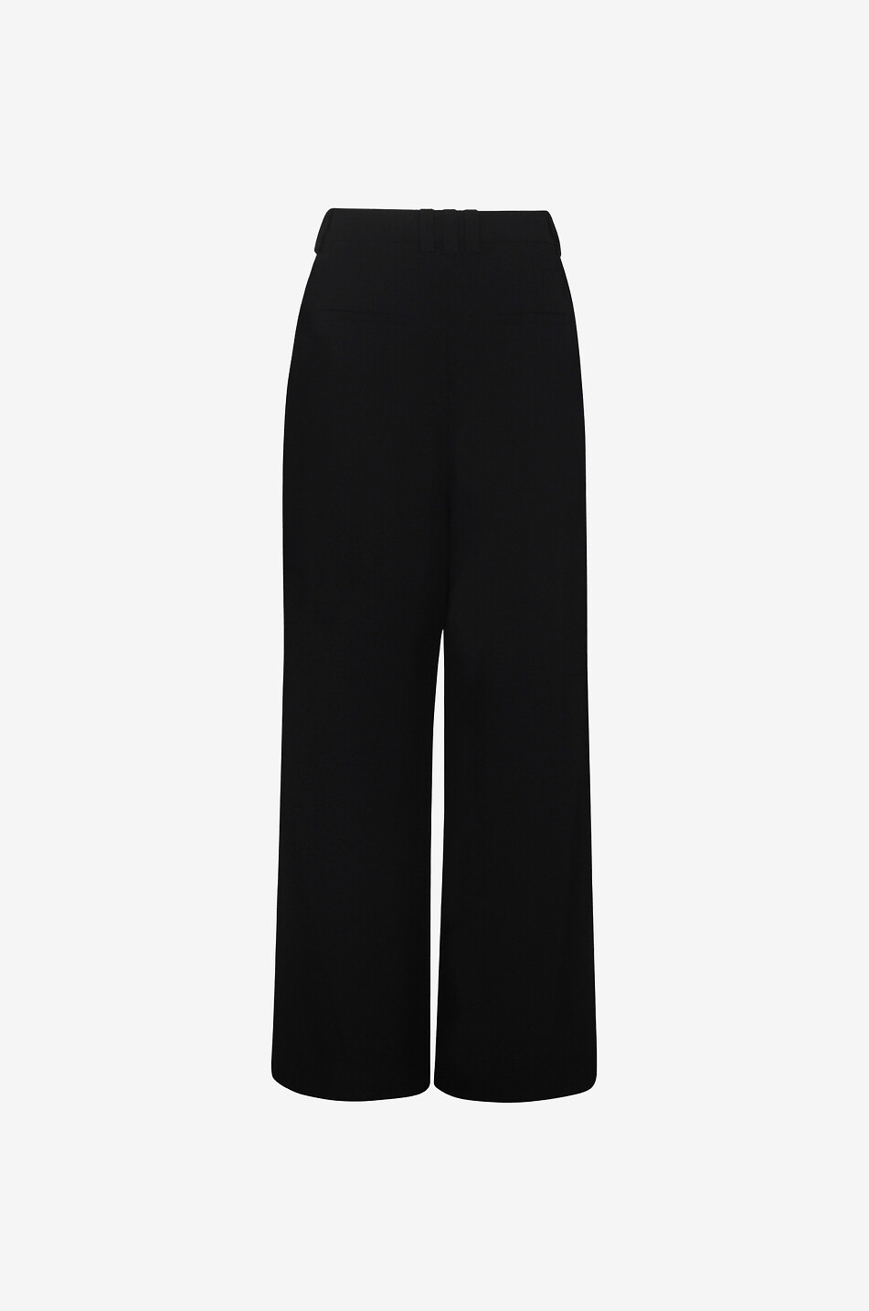 BALMAIN Hose mit hoher Taille und weitem Bein aus Crêpe Damen SCHWARZ 2