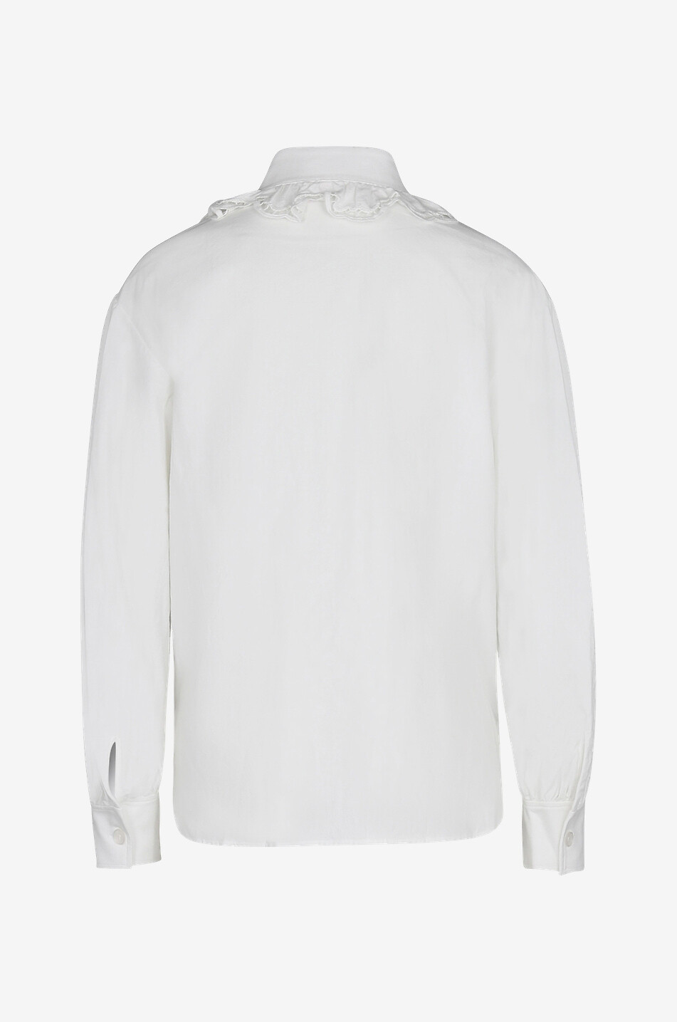 SEE BY CHLOE Loose organic cotton blouse with bib and guipure Women WHITE 2