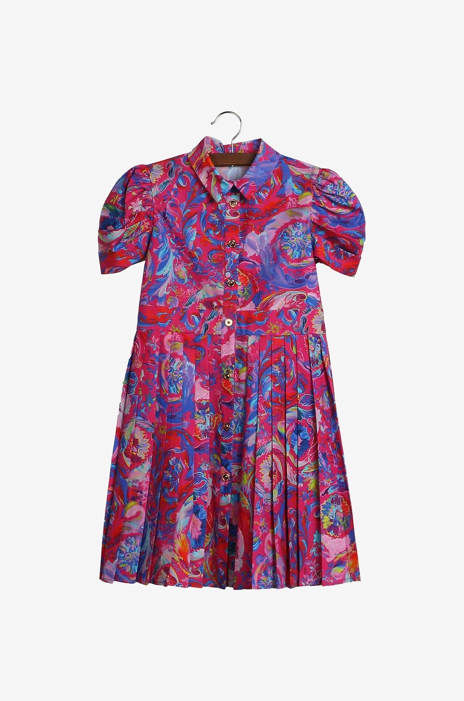 Robe chemise fille en popeline Kaleidoscopic Barocco