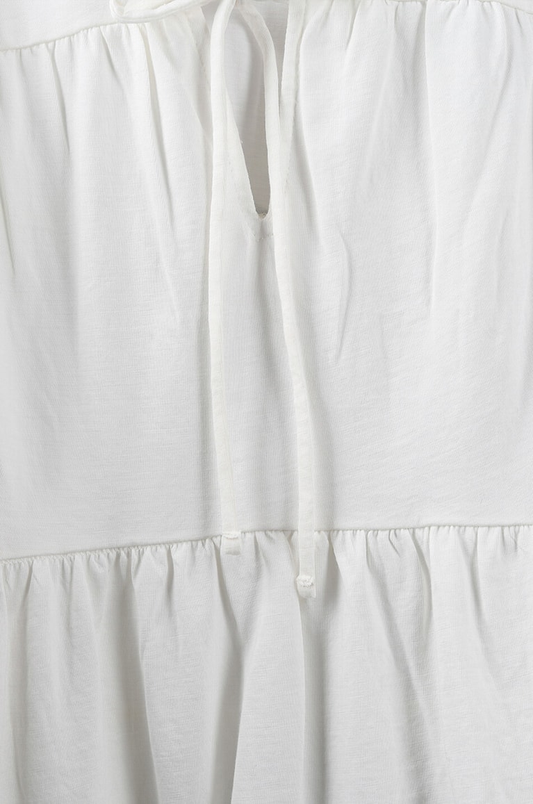 SKIN Octavia pima cotton 3/4 sleeve caftan Women EGGSHELL 3