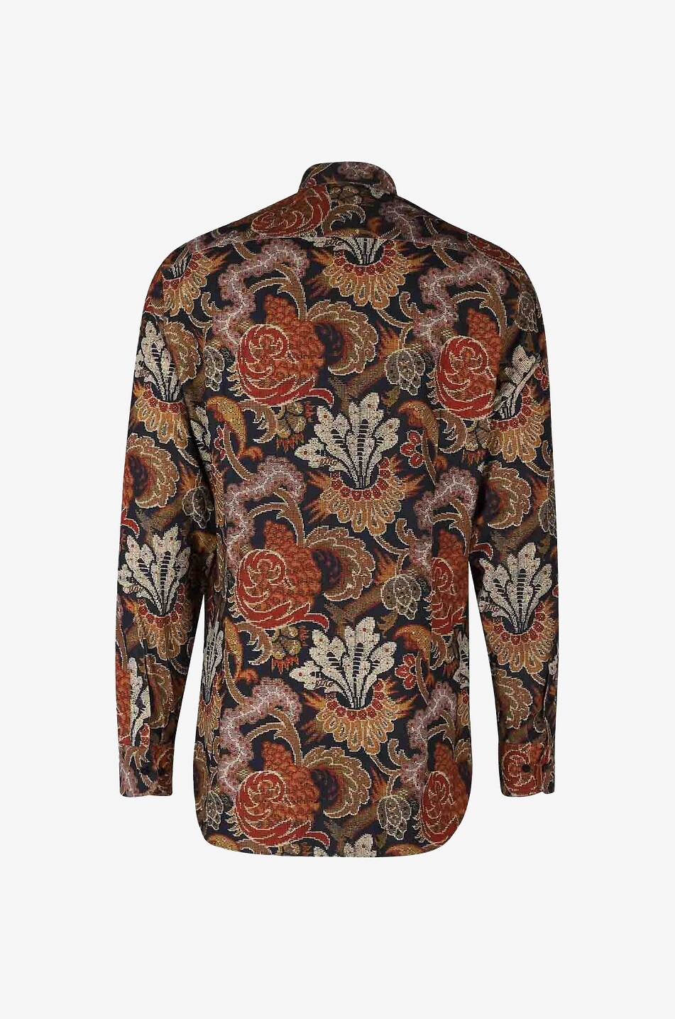 ETRO Langarm-Hemd aus Samt mit Gobelin-Print Herren DUNKELBLAU 2