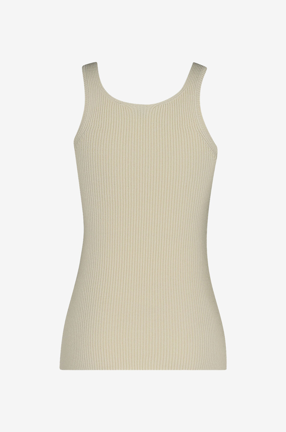 TOTEME Débardeur en maille côtelée Curved Femme Beige clair 2