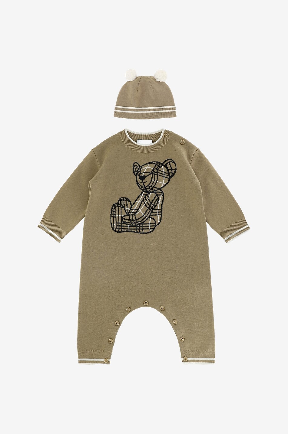 Avrile knit all-in-one and beanie baby set
