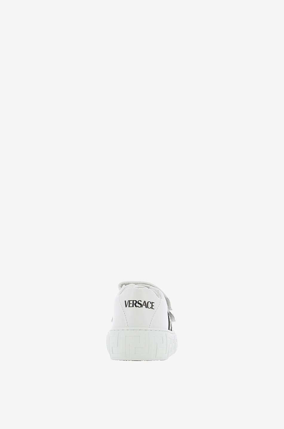 VERSACE La Greca low-top sneakers with Velcro straps Boy WHITE 4