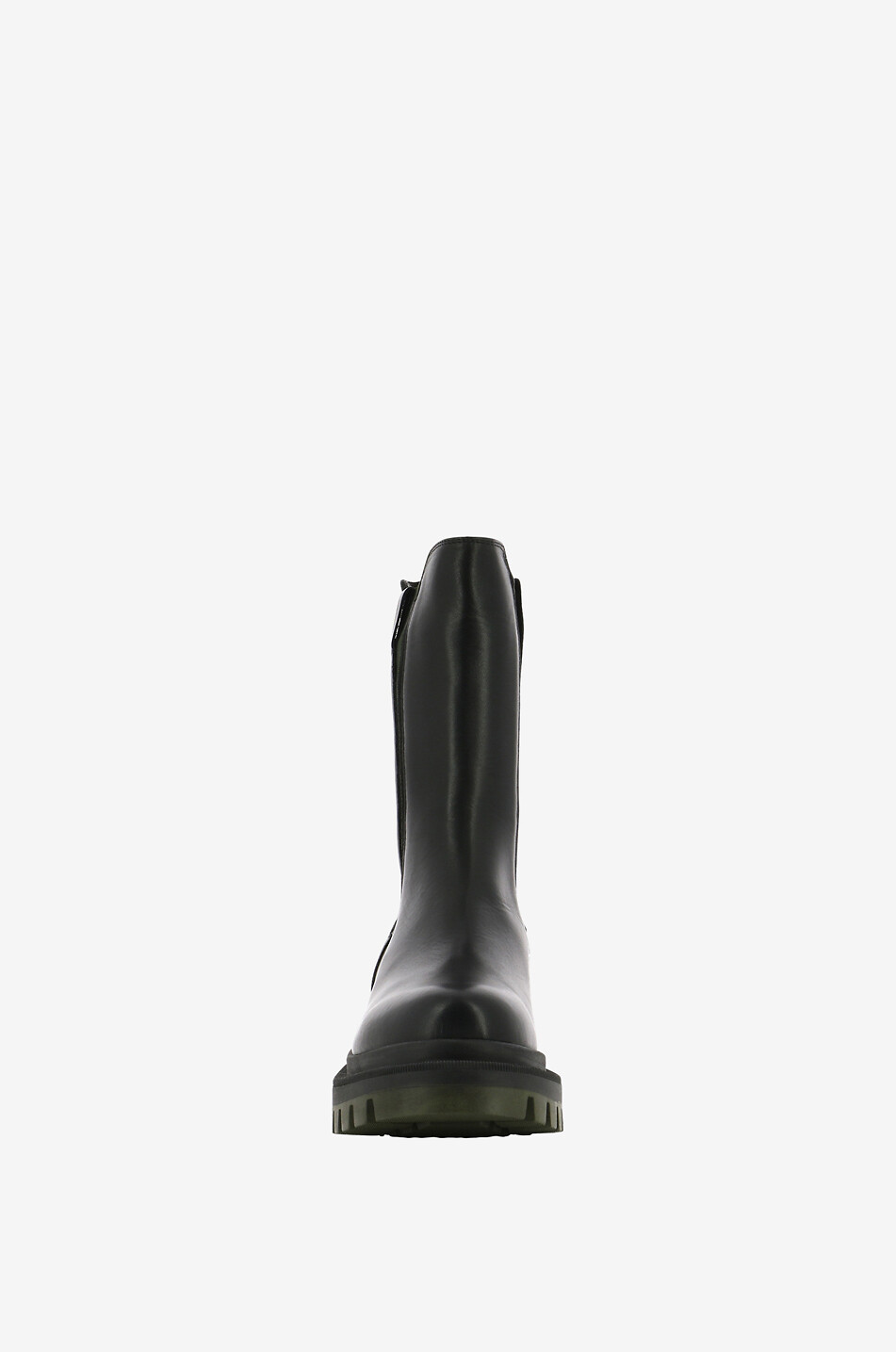 Bottines en cuir lisse à détails contrastés Tomaia