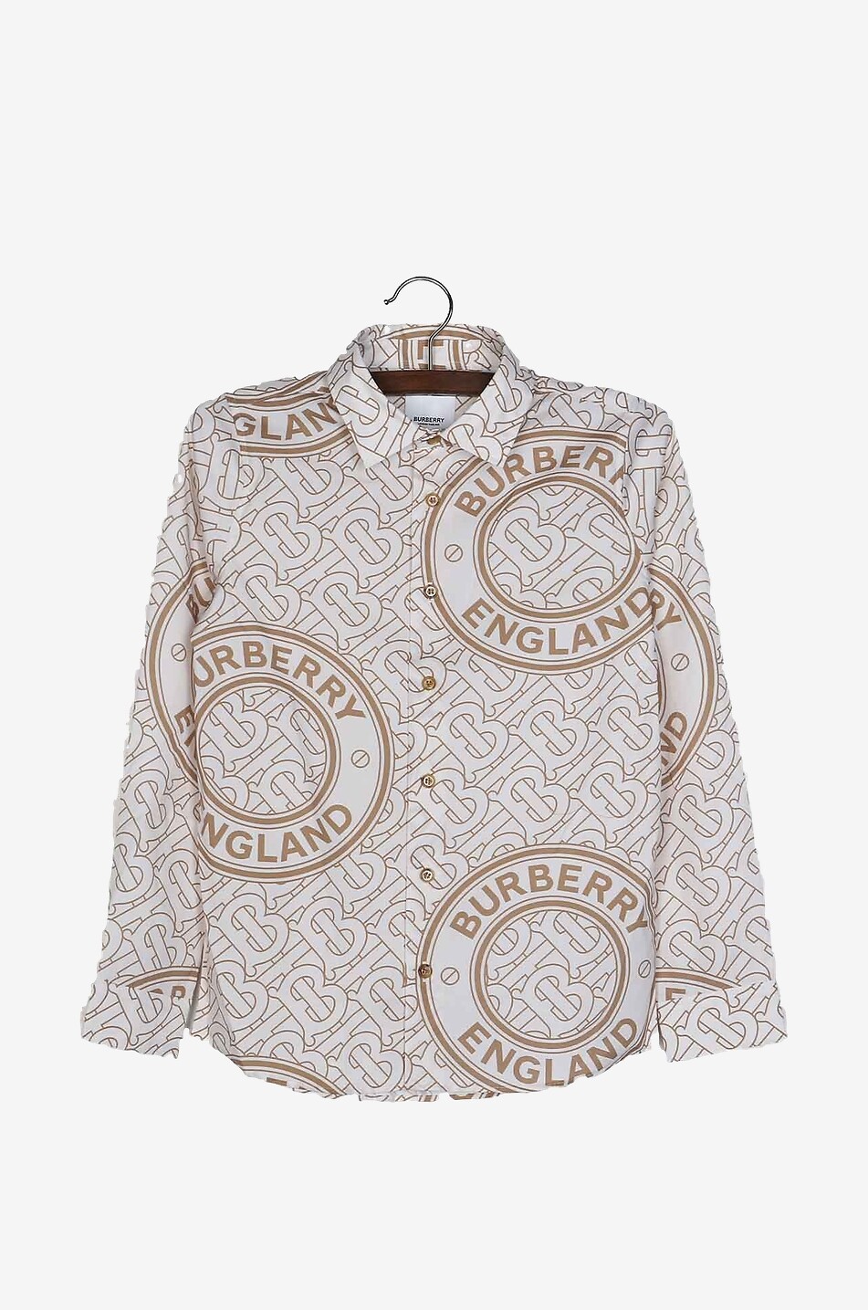 Owen Roundel printed boy's long-sleeved shirt