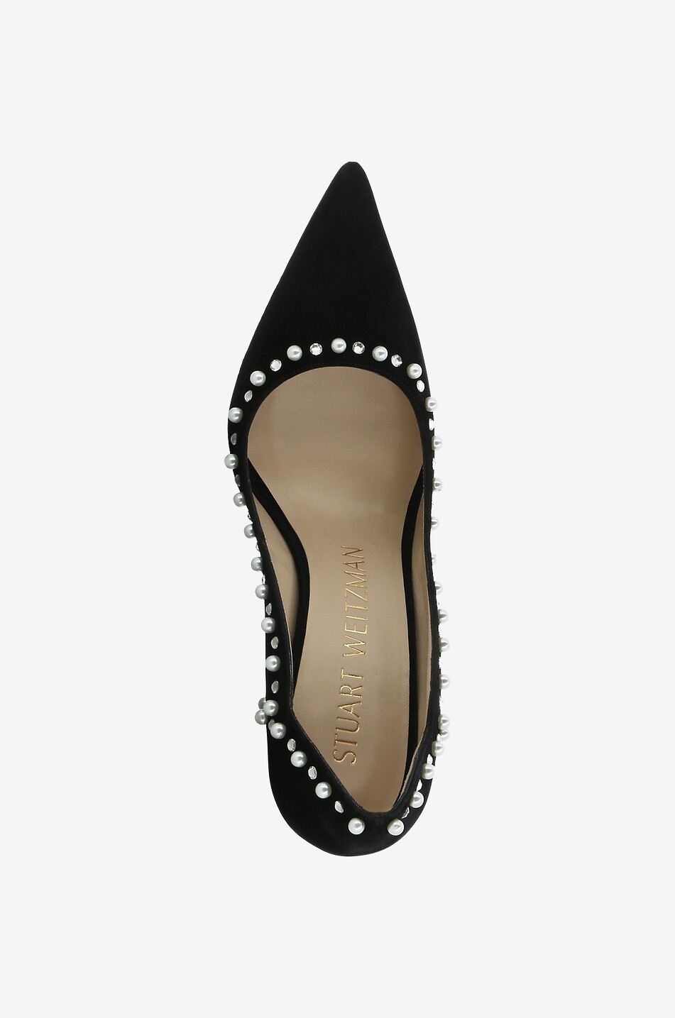Stuart 100 suede heeled pumps