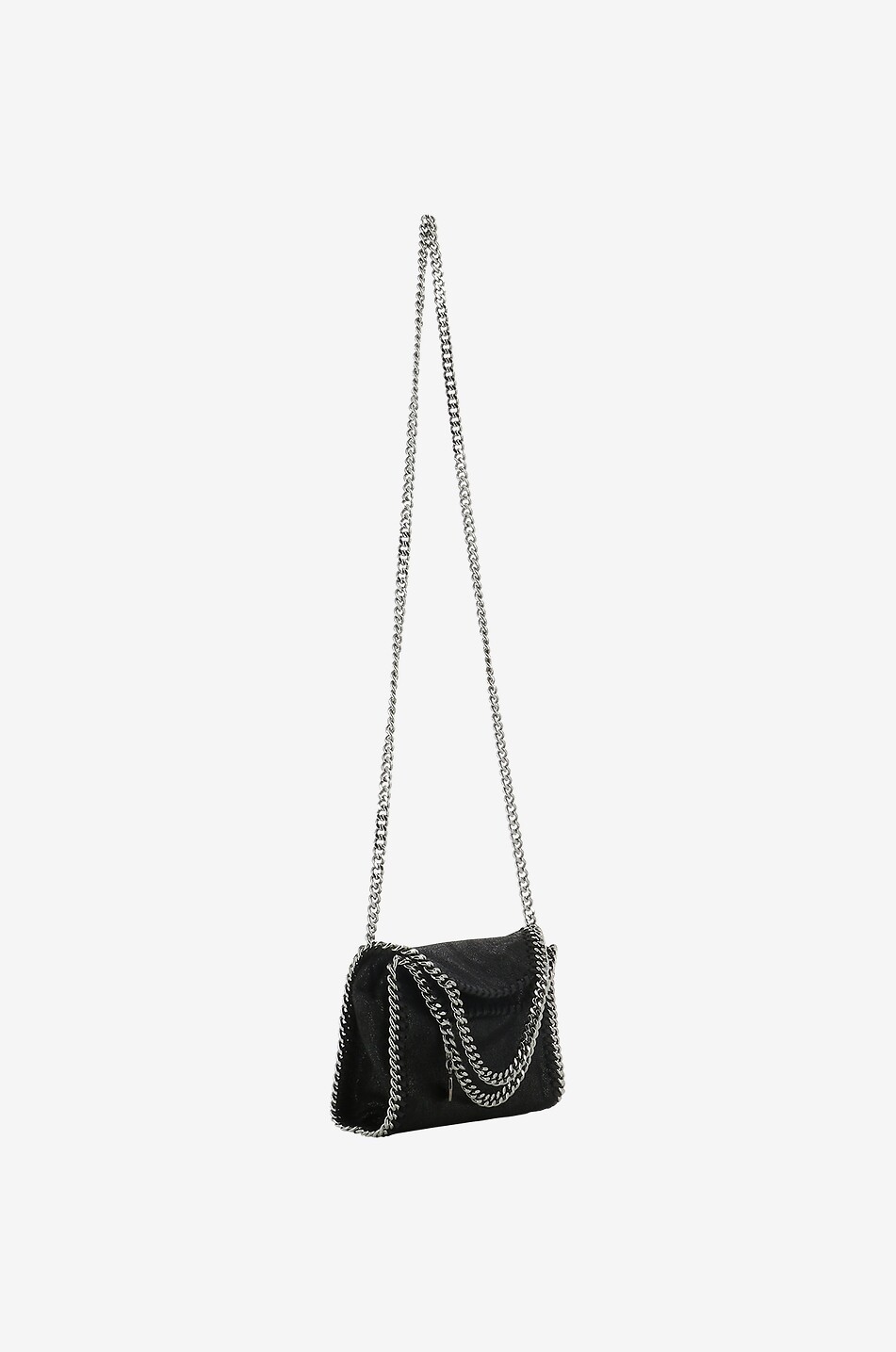 STELLA McCARTNEY Tiny Falabella Shaggy Deer faux suede mini tote bag Women BLACK 5