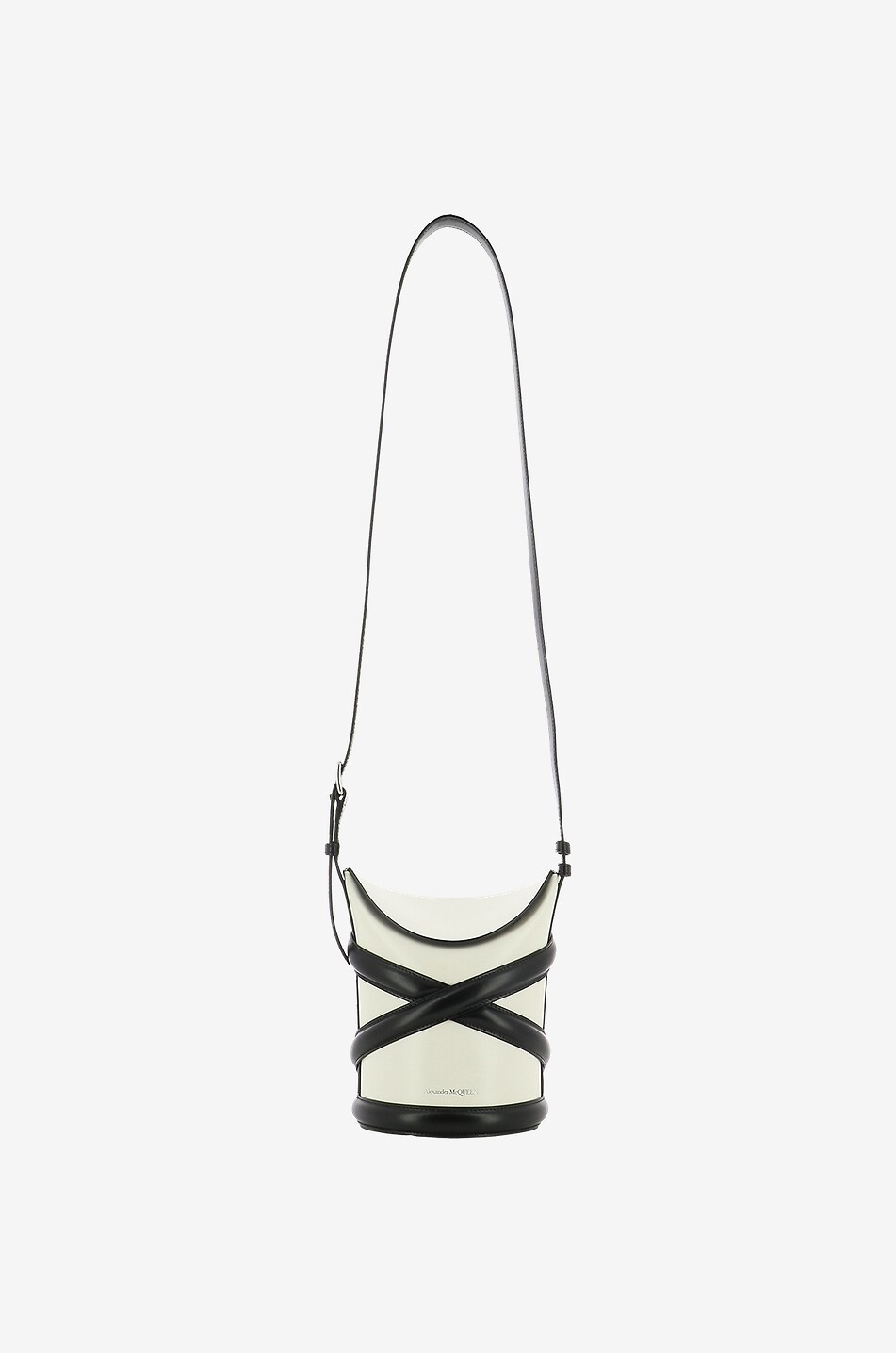 ALEXANDER McQUEEN Sac porté épaule en cuir lisse bicolore The Curve Femme MULTICOLORE 3