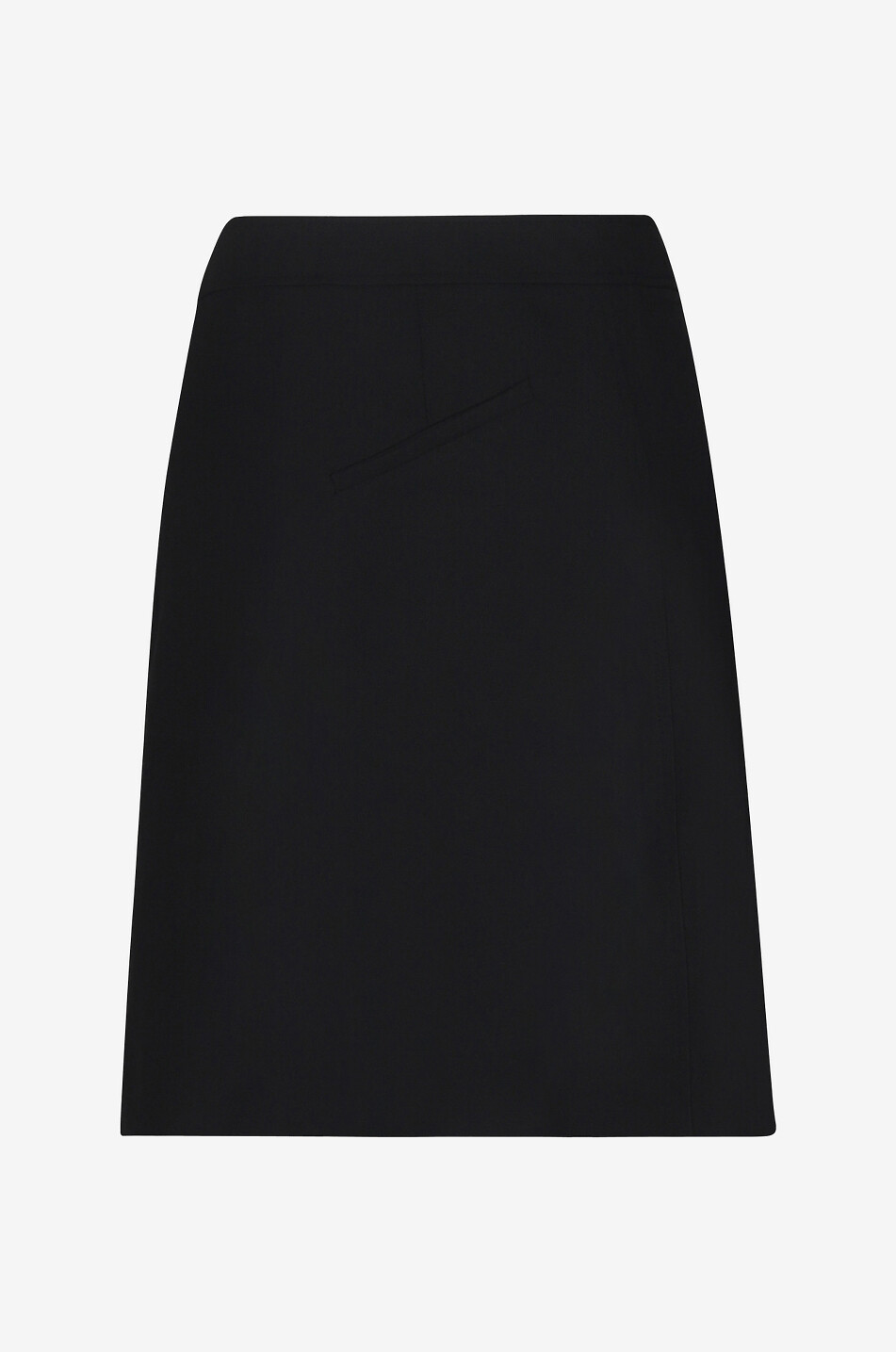 Minijupe trapèze à boutonnage asymétrique