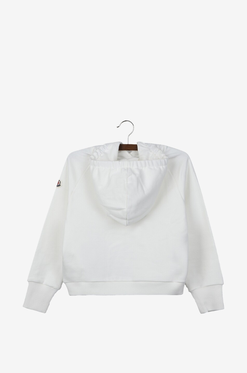MONCLER Sweat-shirt fille à capuche imprimé et brodé logo Fille BLANC 2