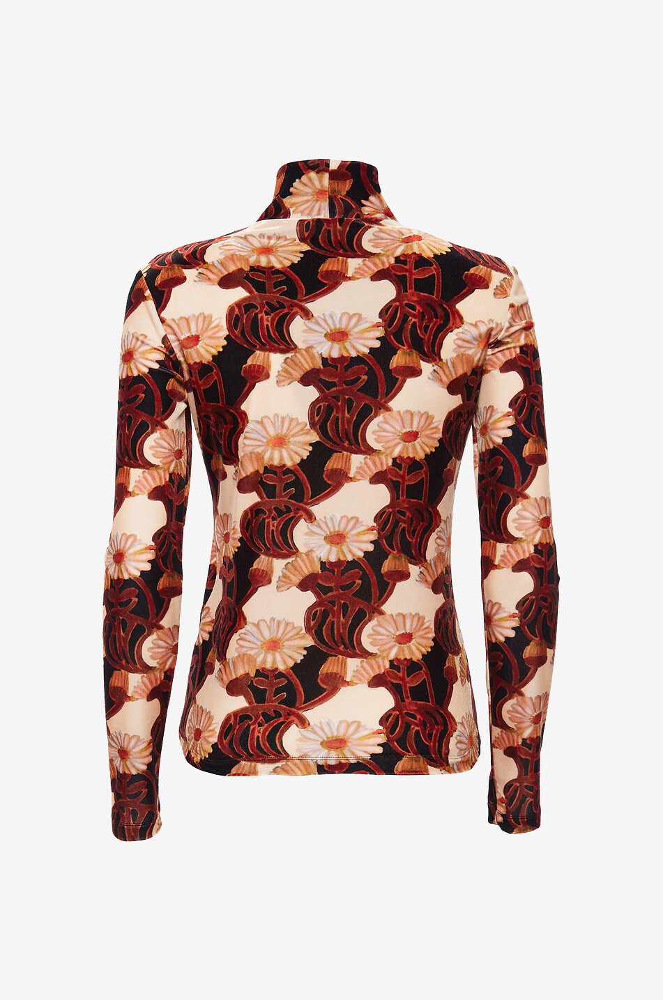 LA DOUBLEJ Top en velours Turtleneck White Gerber Femme MARRON 2