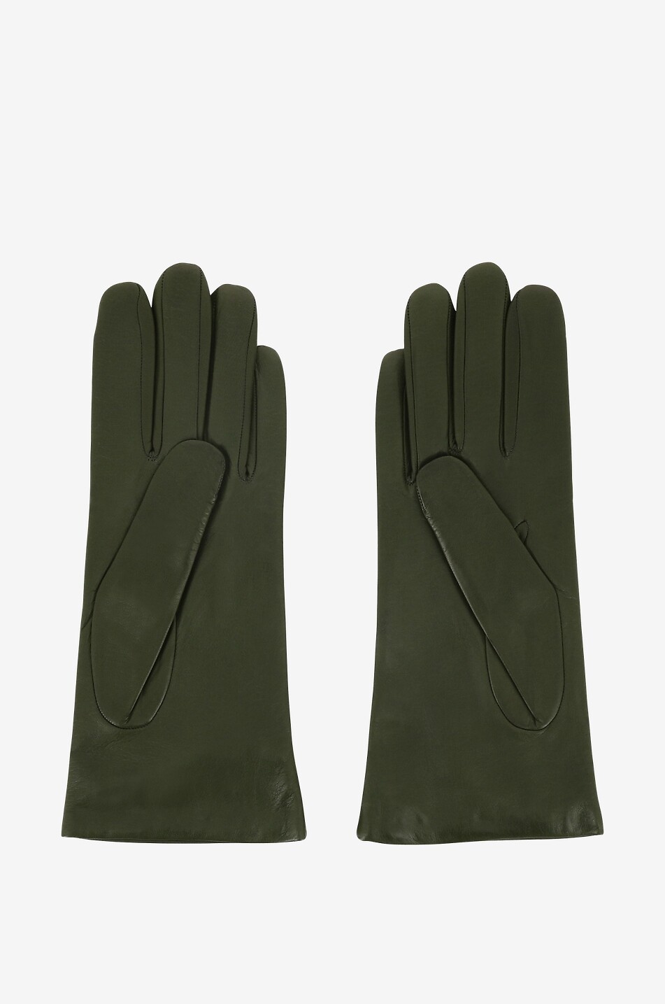 SERMONETA GLOVES Cashmere lined nappa leather gloves Women DARK KHAKI 2