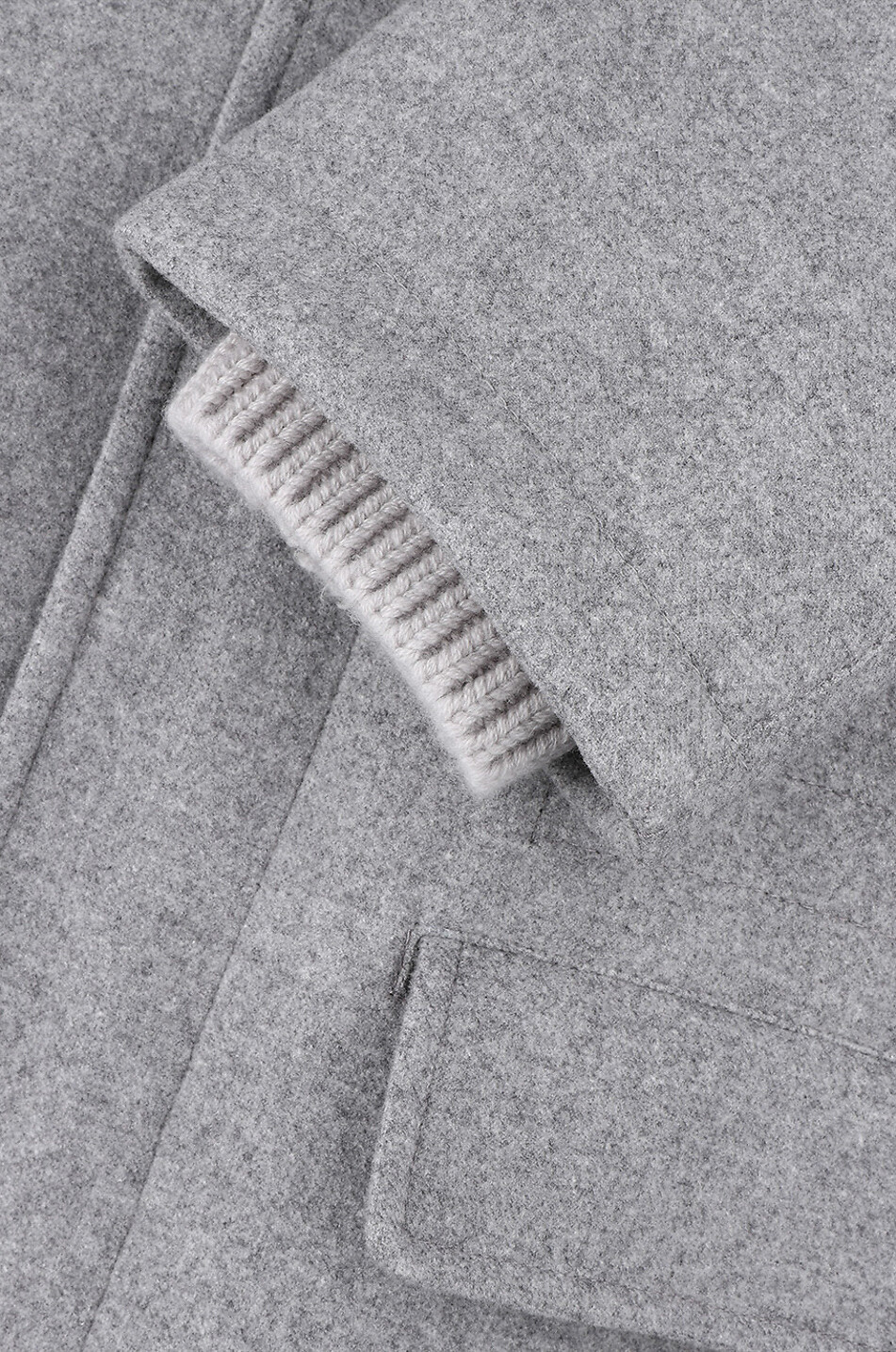 KITON Virgin wool and cashmere blend stand-up collar parka Men LIGHT GREY 3