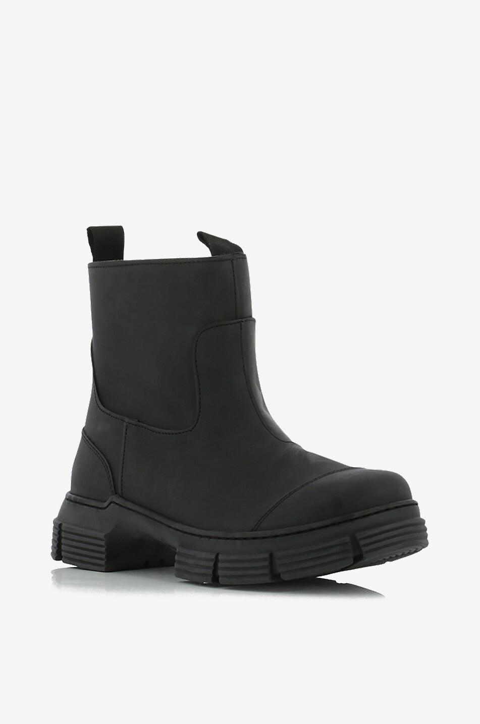 GANNI Bottines de pluie en caoutchouc recyclé City Femme NOIR 1