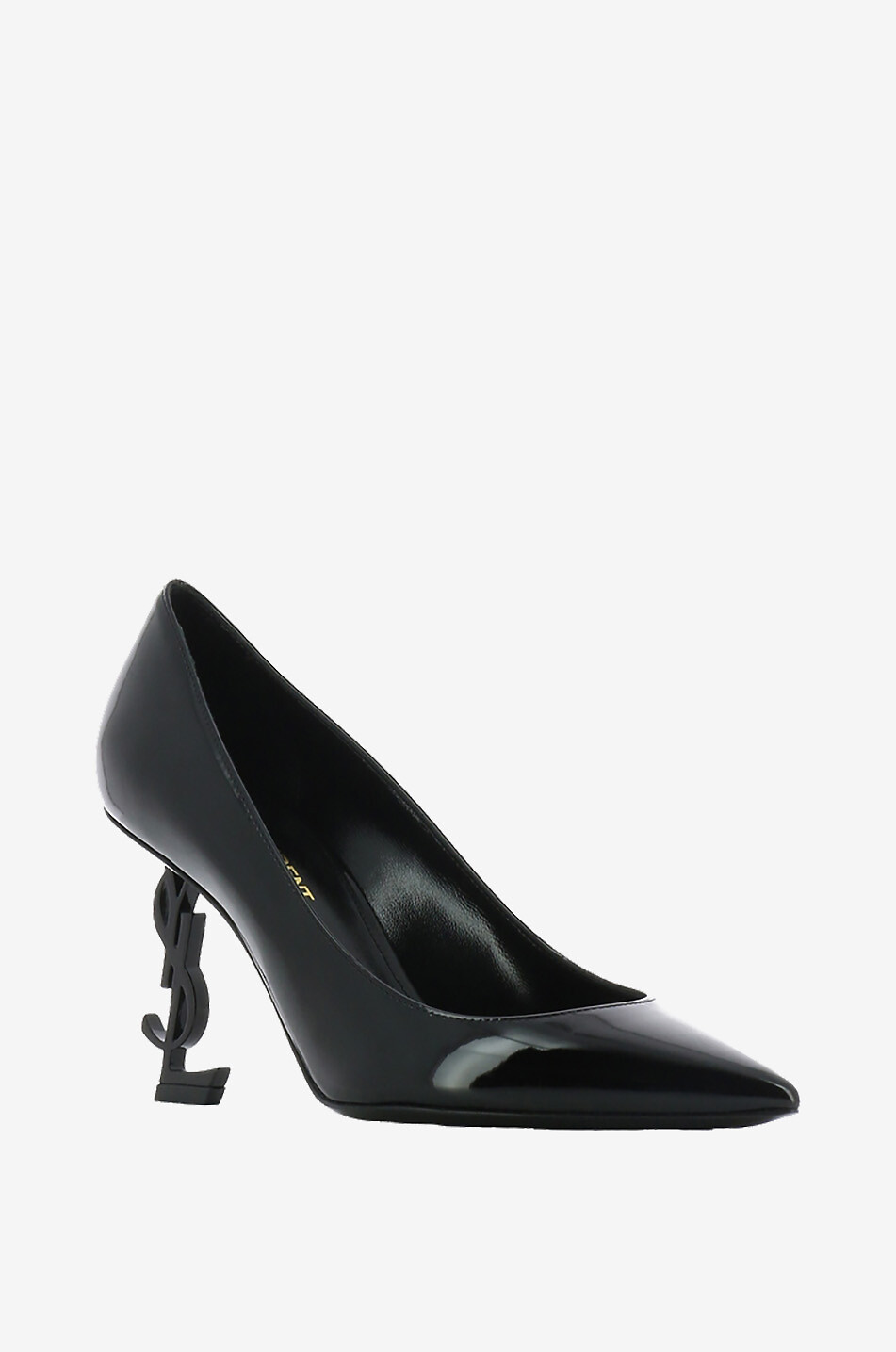 SAINT LAURENT PARIS Escarpins à bout pointu en cuir verni Opyum 85 Femme NOIR 1