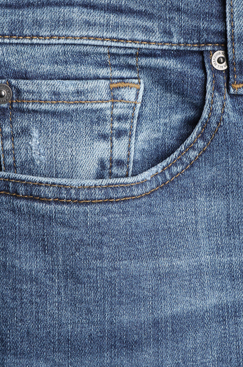 7 FOR ALL MANKIND Relaxed Skinny Creased Hem cotton slim fit jeans Women DARK BLUE 3