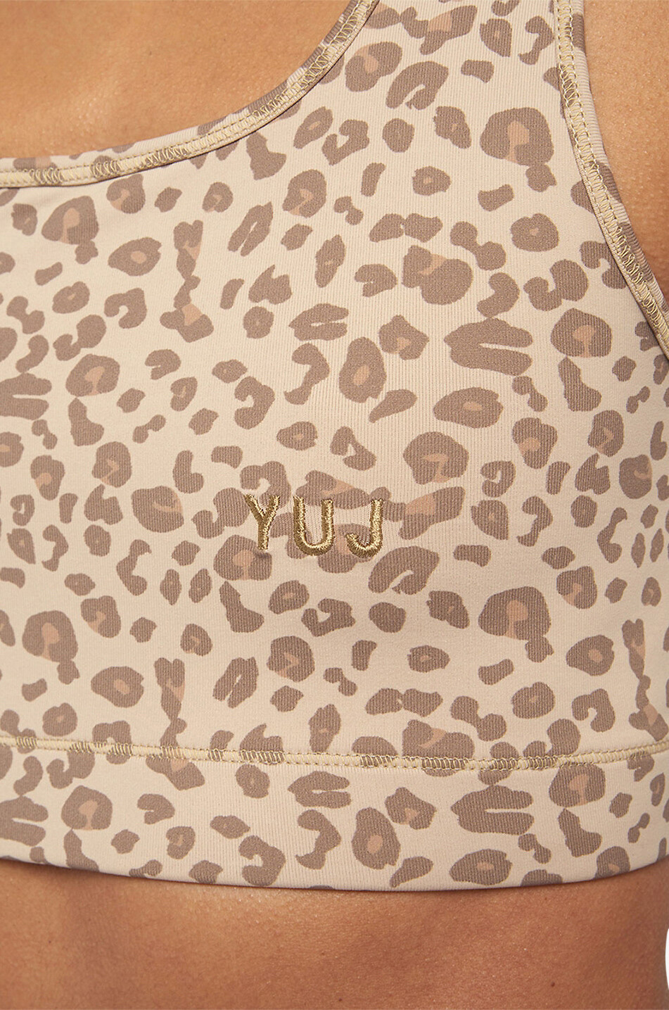 YUJ PARIS Leopard Originals cropped yoga top  BEIGE 6