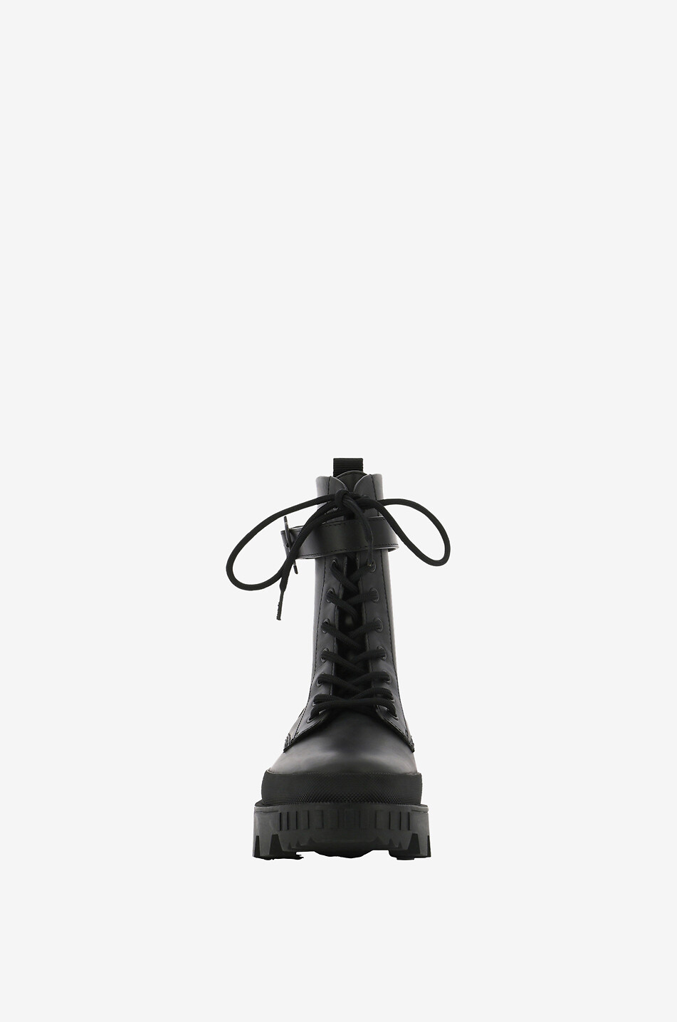 MONCLER Bottines à lacets en cuir Carinne Femme NOIR 2