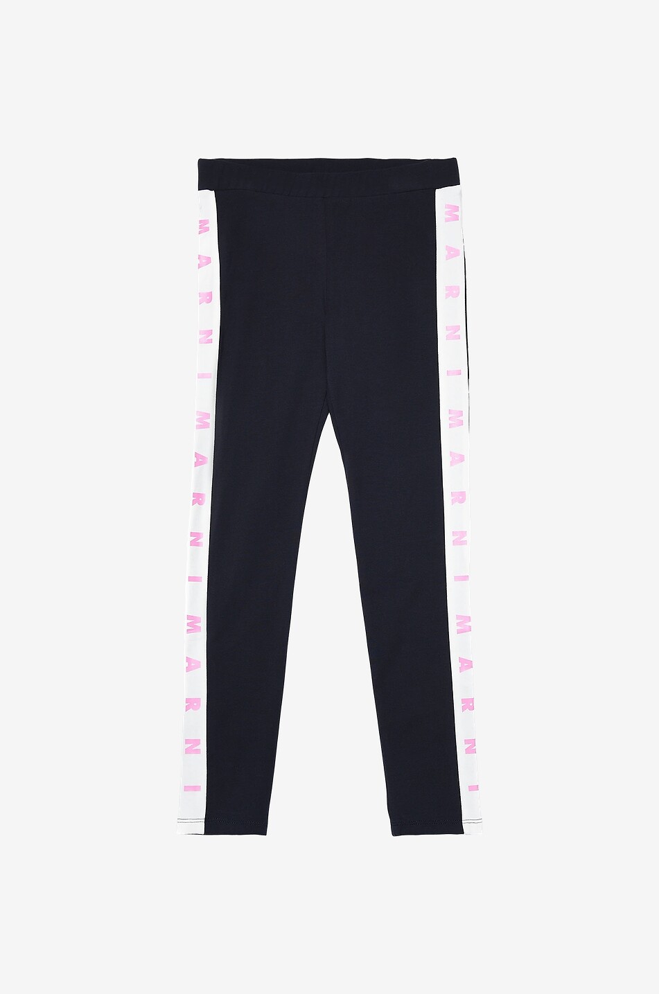MARNI Legging fille en jersey à bandes logo Fille BLEU 1