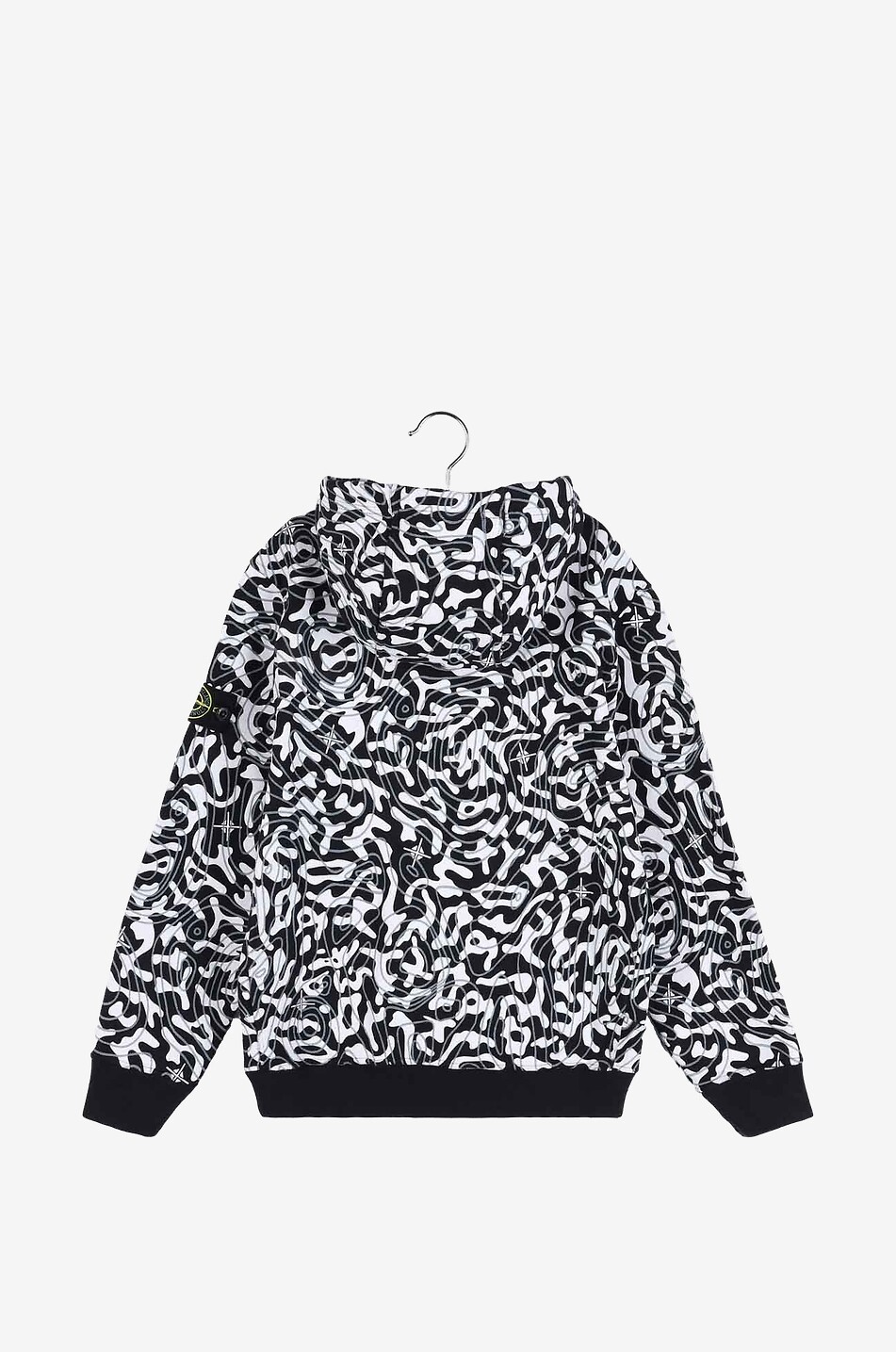 STONE ISLAND JUNIOR Camo Print boy's cotton hooded sweatshirt Boy BLACK 2