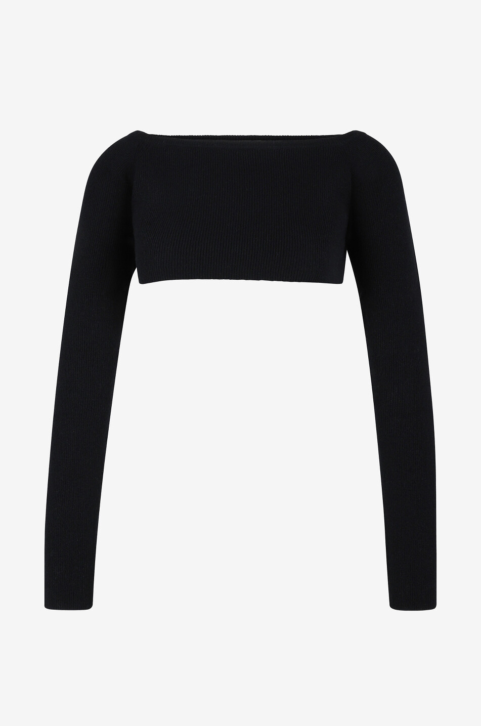 LISA YANG Gina cashmere knit crop top Women BLACK 1