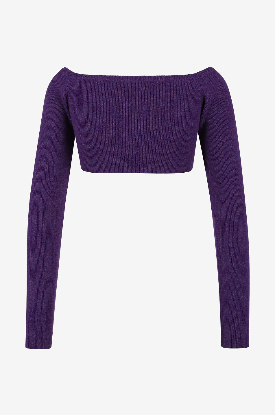 LISA YANG Gina cashmere knit crop top Women DARK PURPLE 2