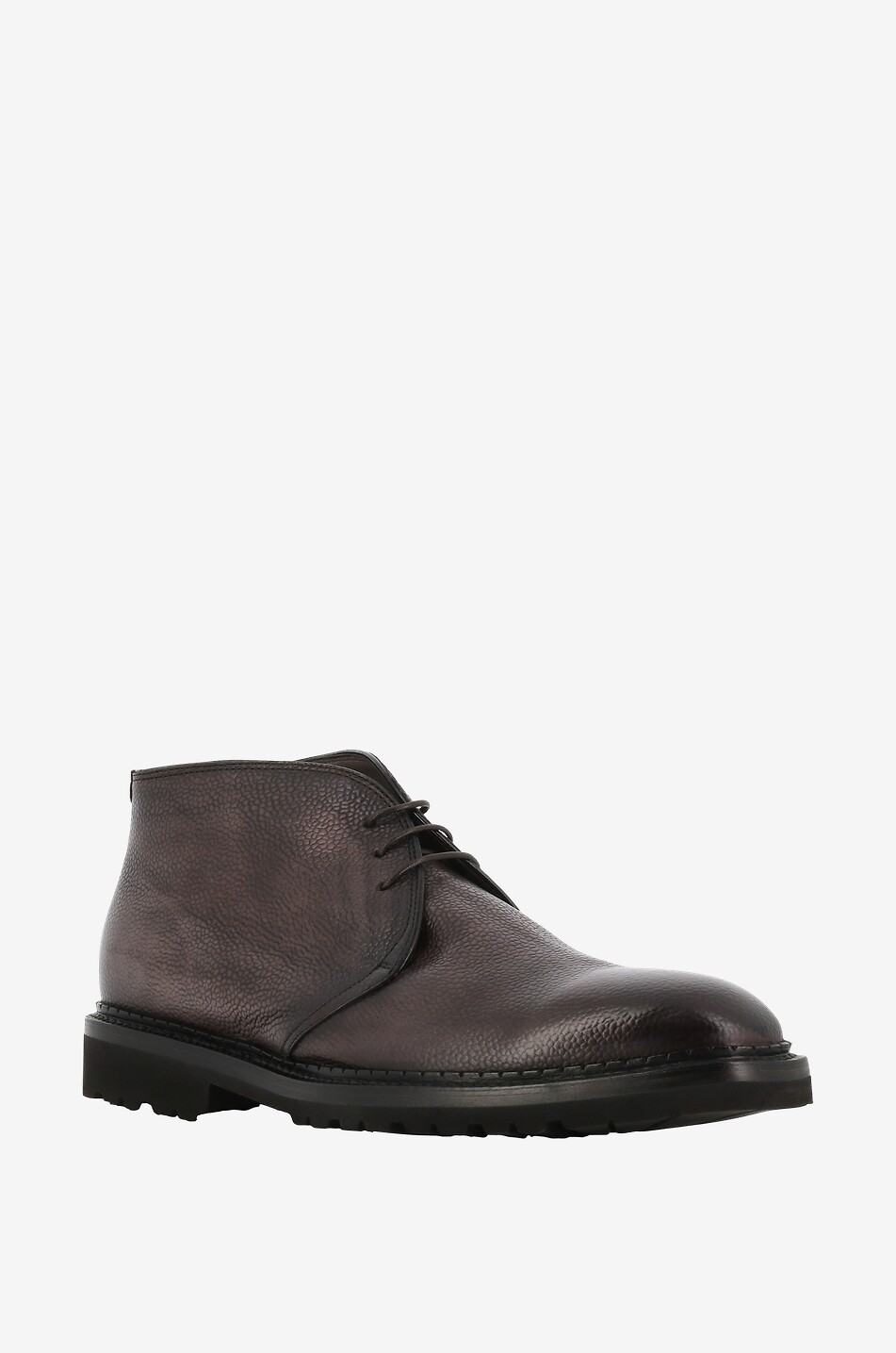 BARRETT Chaussures à lacets montantes en cuir grainé doublées Homme MARRON MOYEN 1