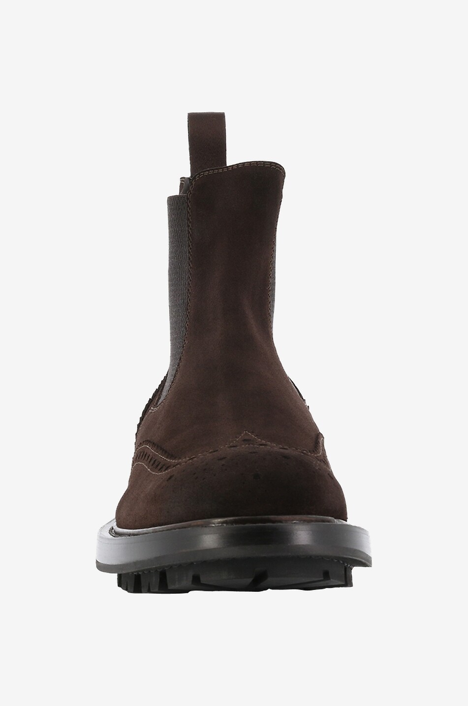 Chelsea-Stiefeletten aus Wildleder mit Perforierungen