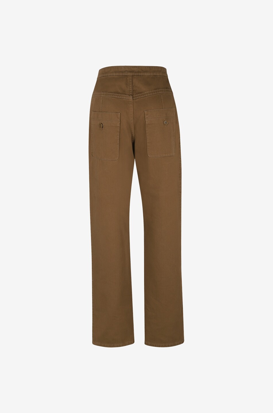 MARANT ETOILE Philna high-rise gabardine straight-leg trousers Women GREEN 2