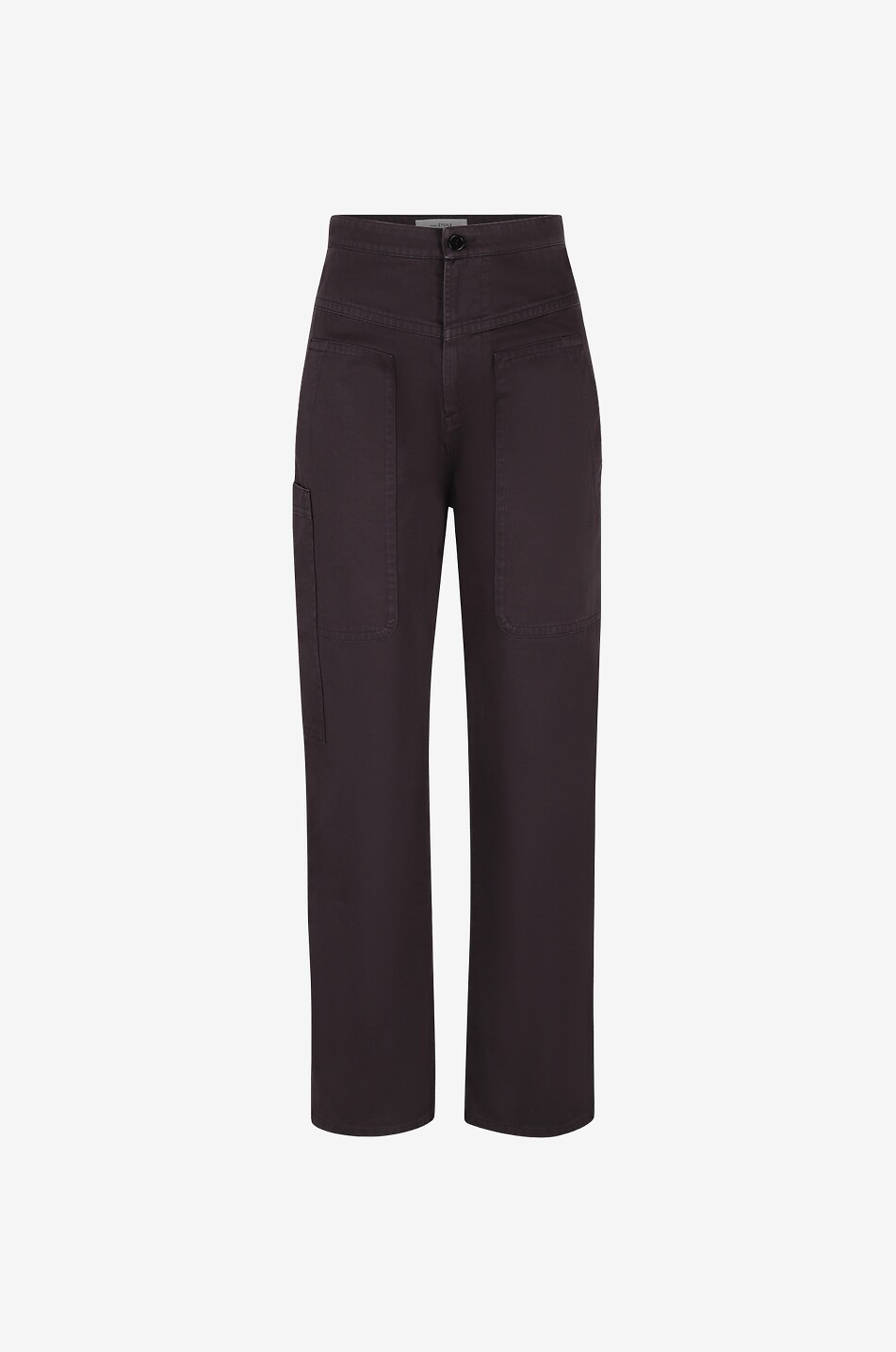 MARANT ETOILE Gerade Gabardine-Hose mit hoher Taille Philna Damen DUNKELVIOLETT 1